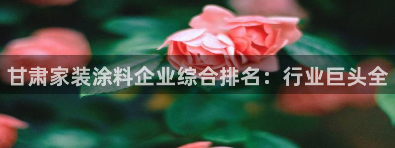 和记ag网址：甘肃家装涂料企业综合排名：行业巨头全