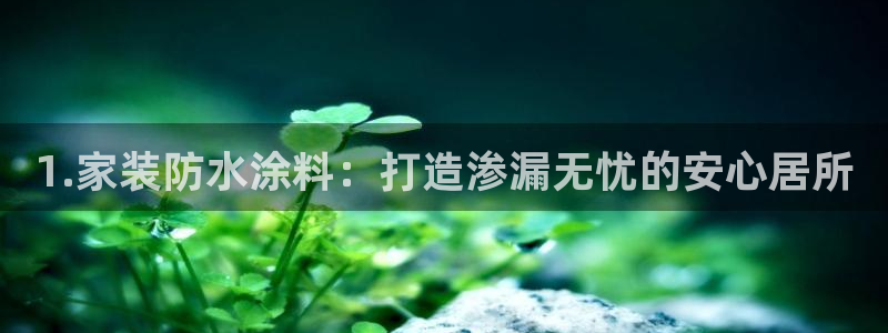 江苏和记餐饮有限公司：1.家装防水涂料：打造渗漏无忧的安心居所