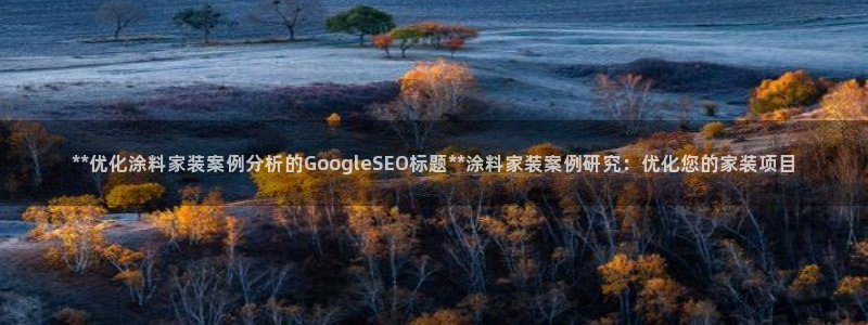 江苏和记数码科技有限公司：**优化涂料家装案例分析的GoogleSEO标题**涂料家装案例研究：优化您的家装项目