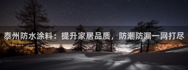 和记 首页：泰州防水涂料：提升家居品质，防潮防漏一网打尽