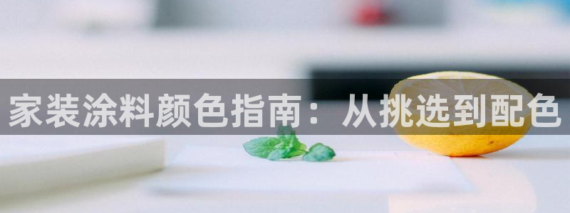 和记平台：家装涂料颜色指南：从挑选到配色