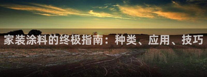 和记ag网页版：家装涂料的终极指南：种类、应用、技巧