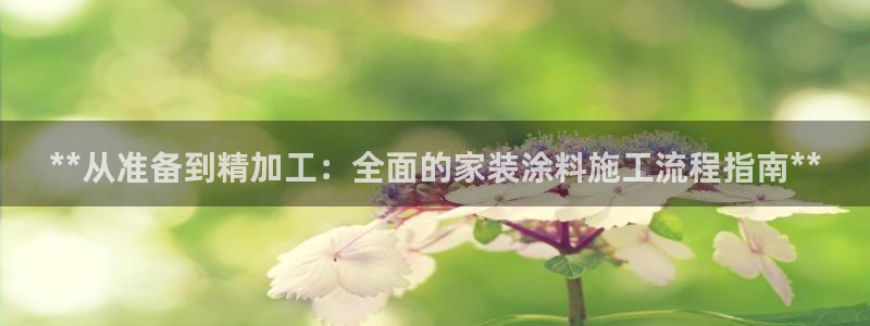 和记官网登录：**从准备到精加工：全面的家装涂料施工流程指南**