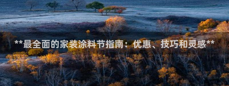 和记平台官网：**最全面的家装涂料节指南：优惠、技巧和灵感**
