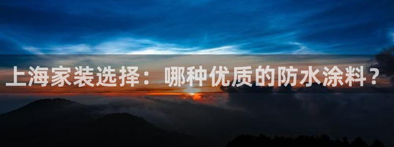 和记官方网站：上海家装选择：哪种优质的防水涂料？