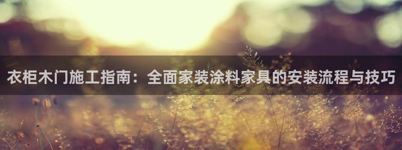 下载和记app：衣柜木门施工指南：全面家装涂料家具的安装流程