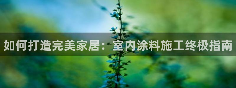 和记2017app：如何打造完美家居：室内涂料施工终极指南